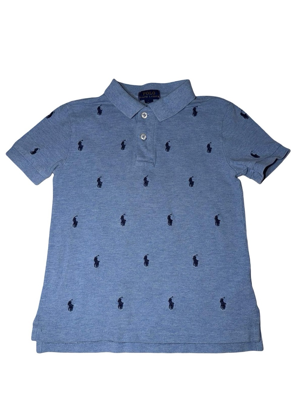 Polo Ralph Lauren All Over Pony Print Polo Shirt Short Sleeve Embroidered Logo
